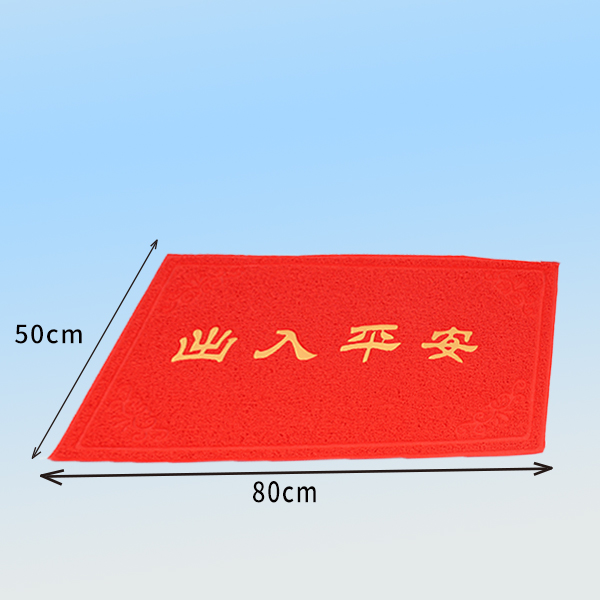 PVC Brushed Straight Edge 50x80 cm Door Mat