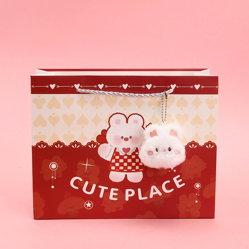 Medium Horizontal Cute Party Gift Bag with Pendant ST725-02