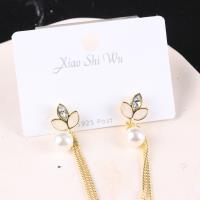 XSW滴油钻石花朵珍珠流苏耳钉 3
