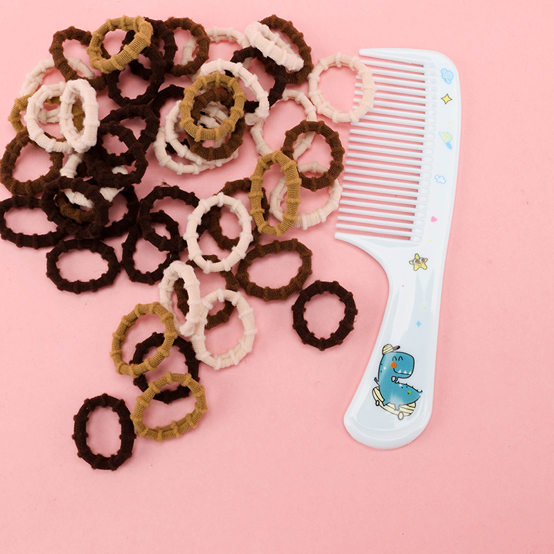 Pocket Threaded Towel Ring Comb Curry Spandex Polyester Hair Tie 4012400227