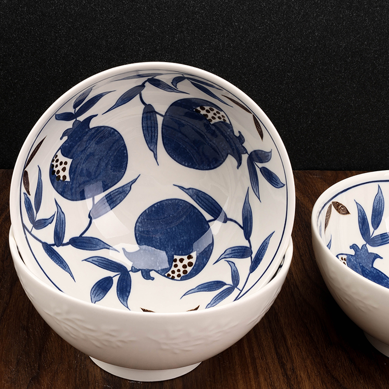 7 Inch Blue Floral Bowl