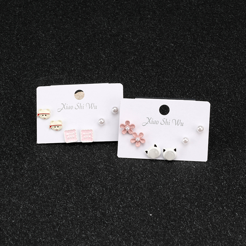 Cartoon Ear Studs Set