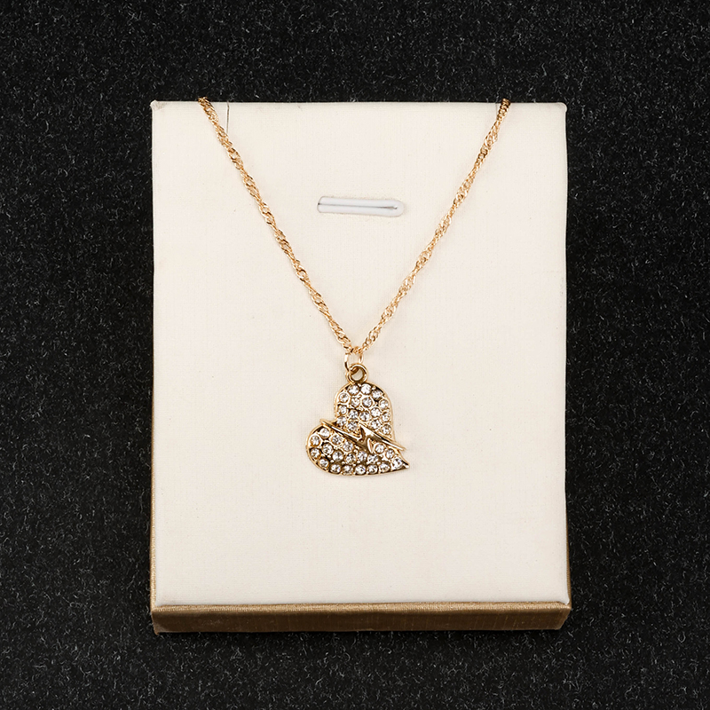 Lightning Heart Rhinestone Necklace