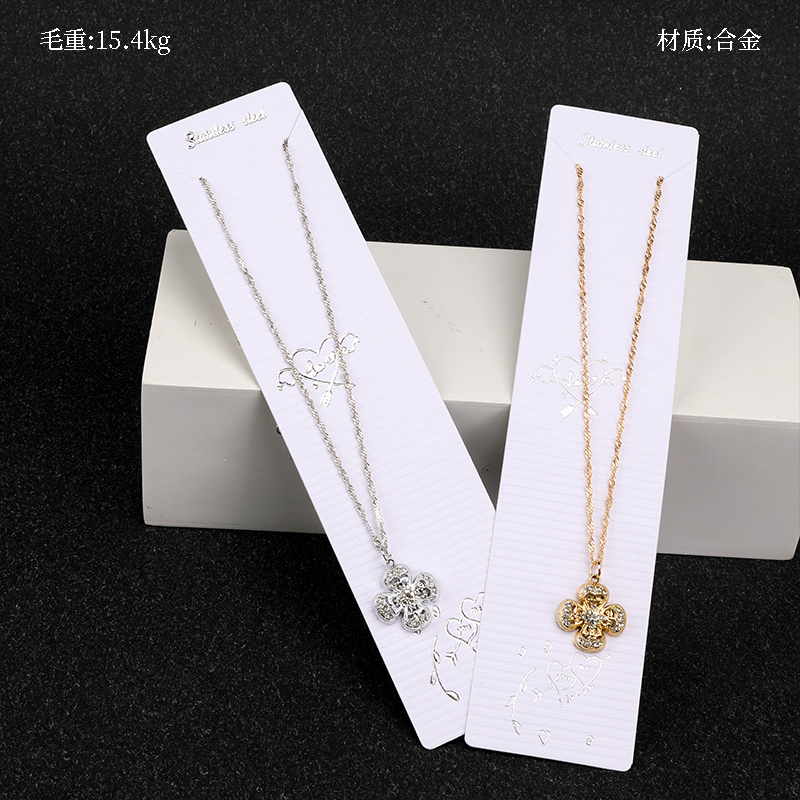 Rhinestone Petal Necklace