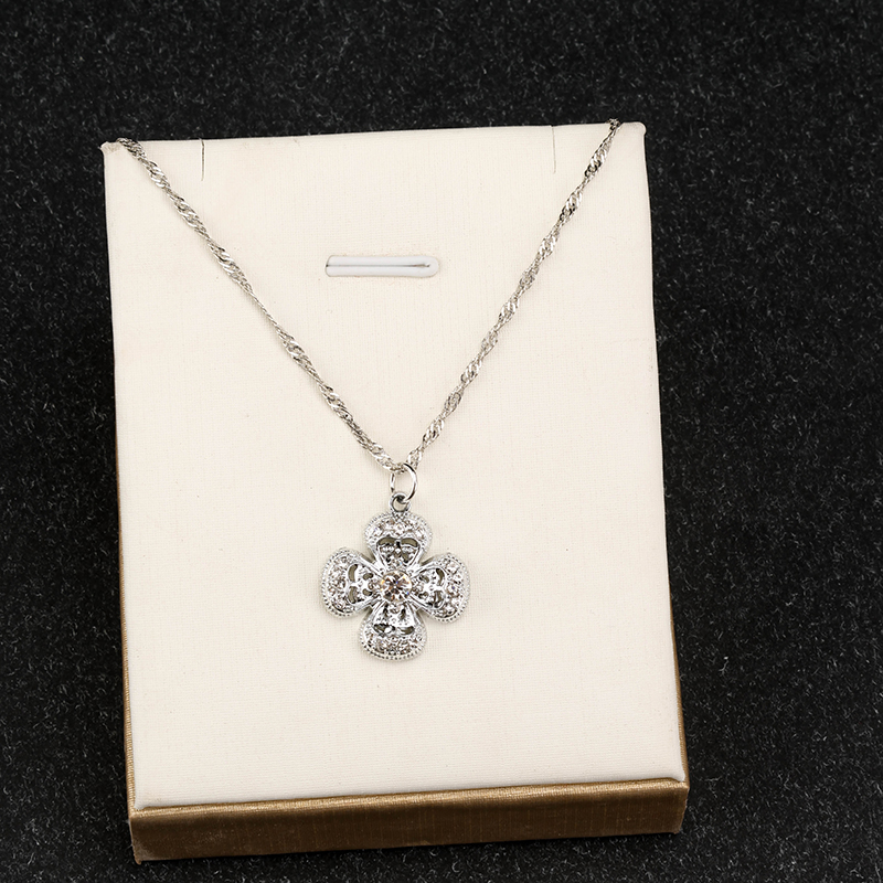 Rhinestone Petal Necklace