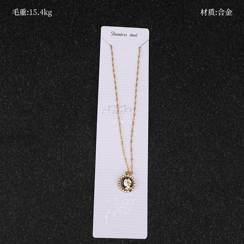 Circle Rhinestone Necklace