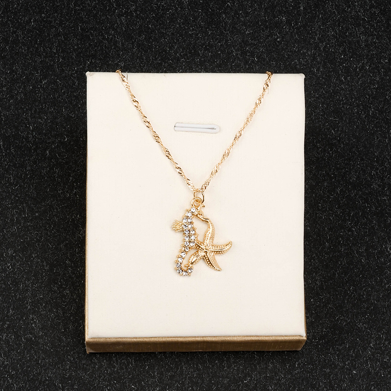 Starfish Rhinestone Necklace