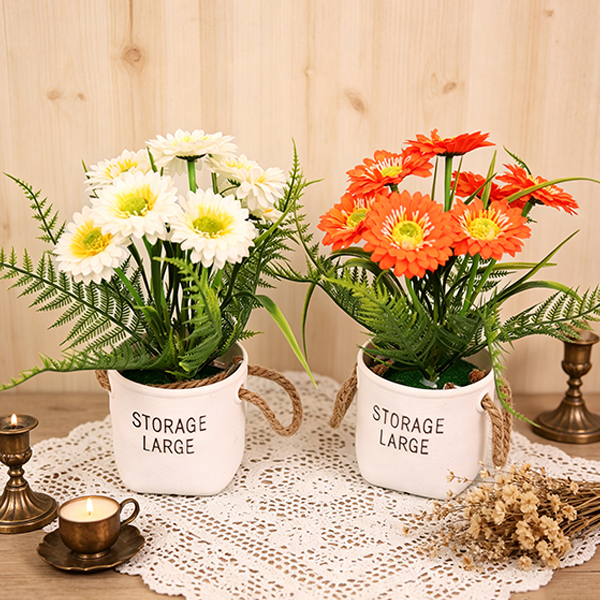 HS-34 Artificial Flower Bonsai Mixed Colors Fabric Plastic 105060012
