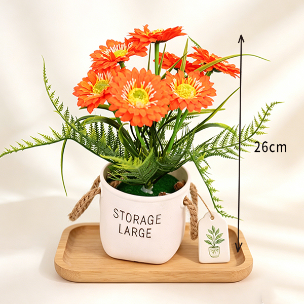 HS-34 Artificial Flower Bonsai Mixed Colors Fabric Plastic 105060012