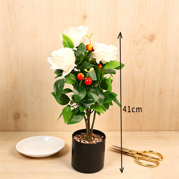 HS-49 Artificial Flower Bonsai Mixed Colors Fabric Plastic 105060016