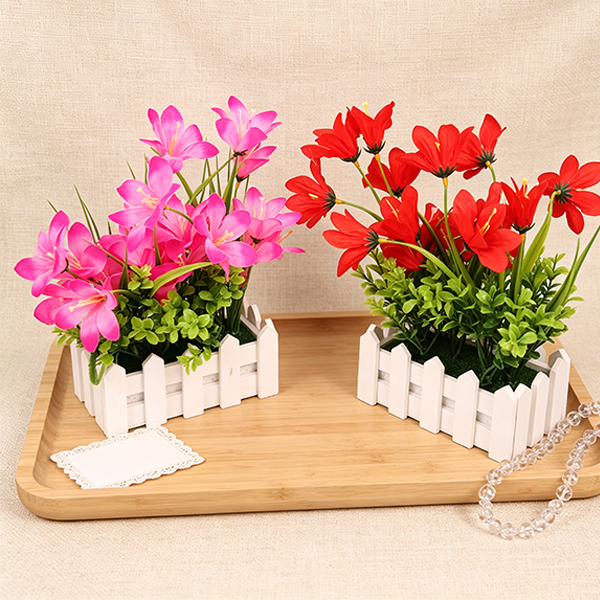Mixed Fence Artificial Flower Bonsai