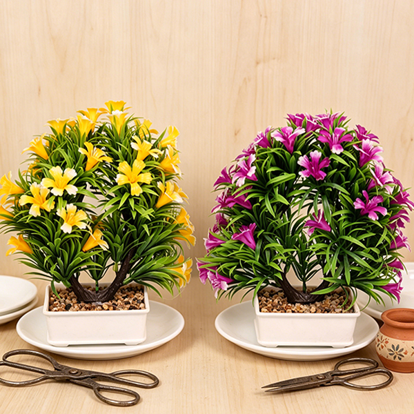 M245 Artificial Flower Bonsai Mixed Colors Plastic 105060007