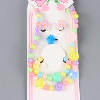 LW彩色玫瑰儿童首饰四件套 4