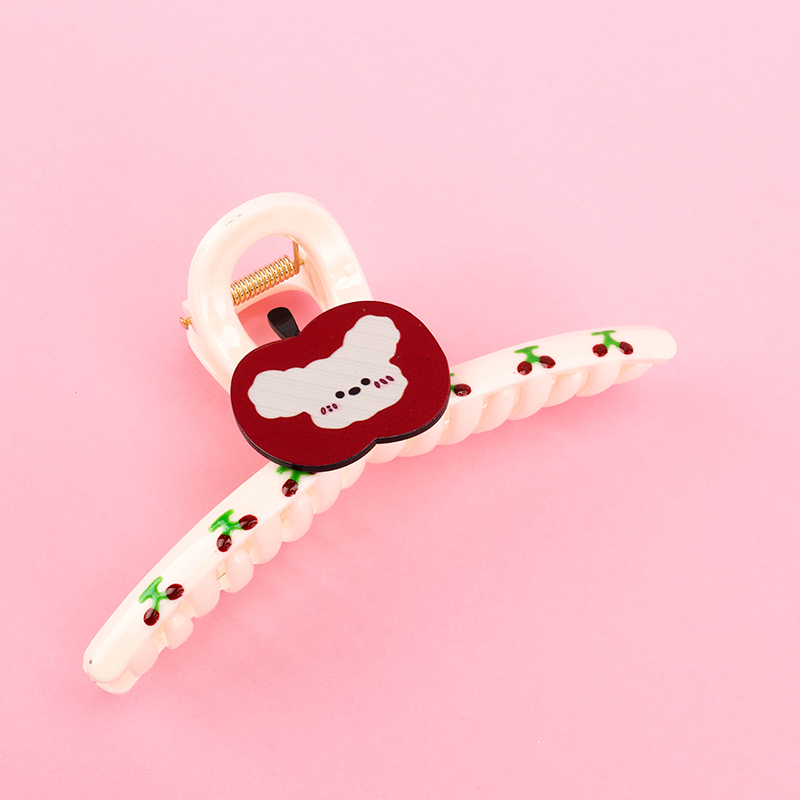 13 cm Plastic Cherry Apple Hair Claw Clip 4011801183