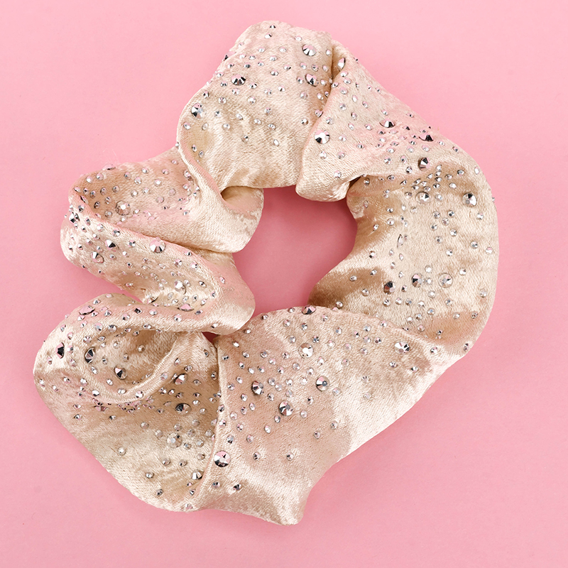 New Dot Drill Satin Colon Ring Fabric Hair Scrunchie 4012101831