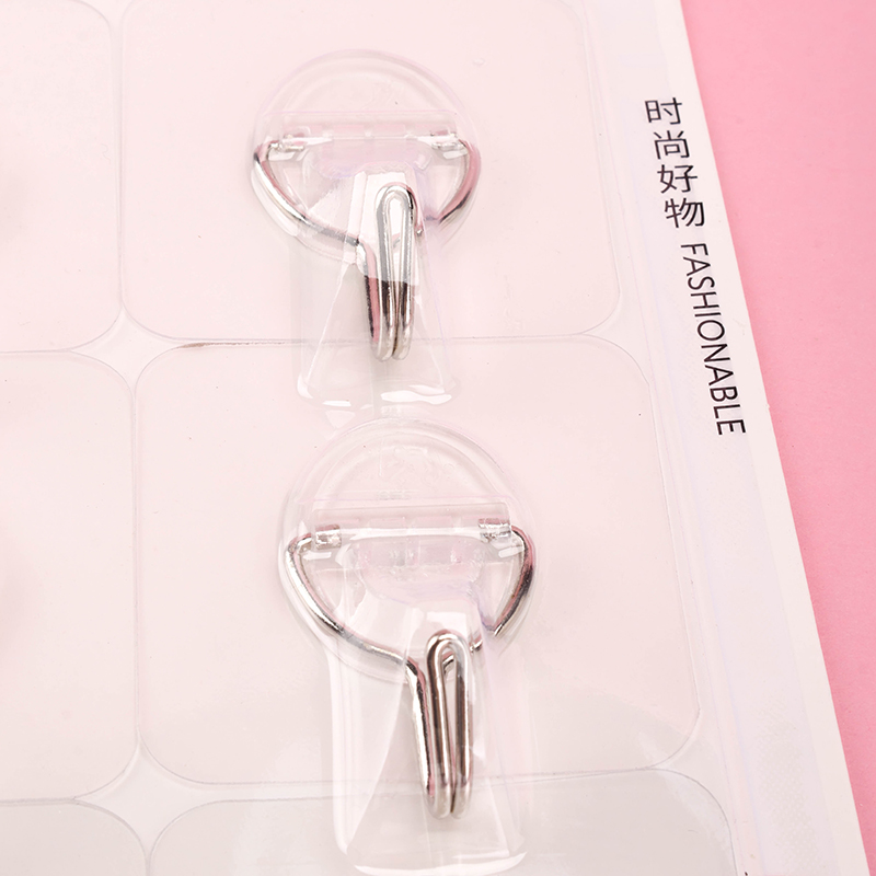 Six Transparent Sticky Hooks
