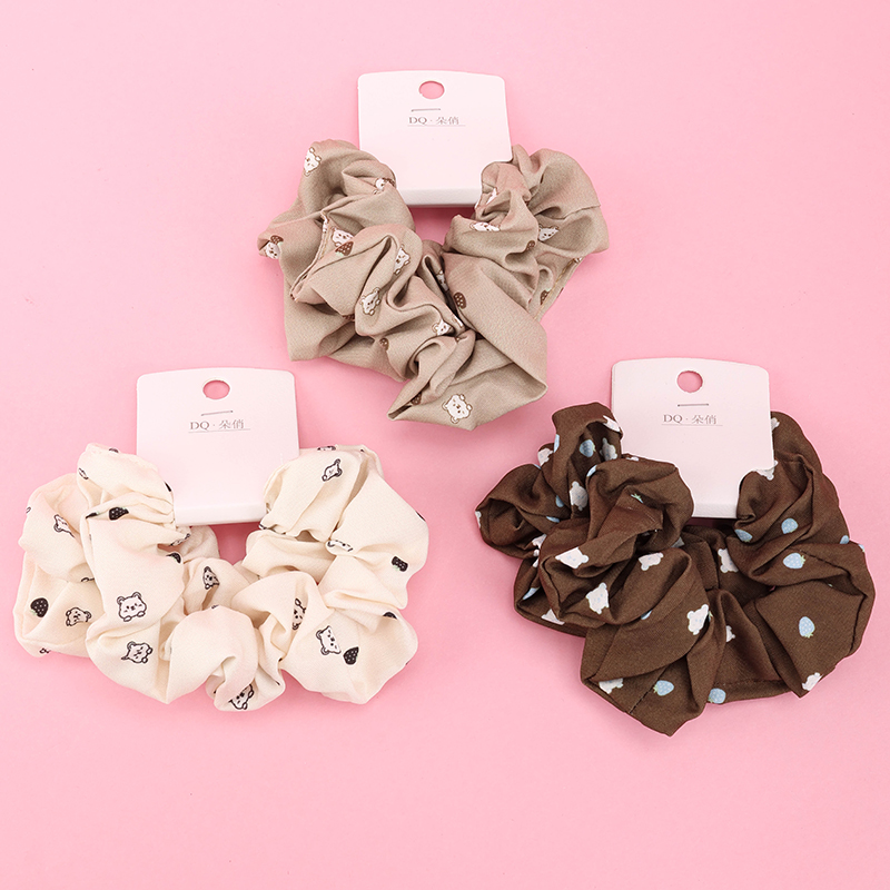 Two Curry-Printed Polyester Hair Ties 4012101821