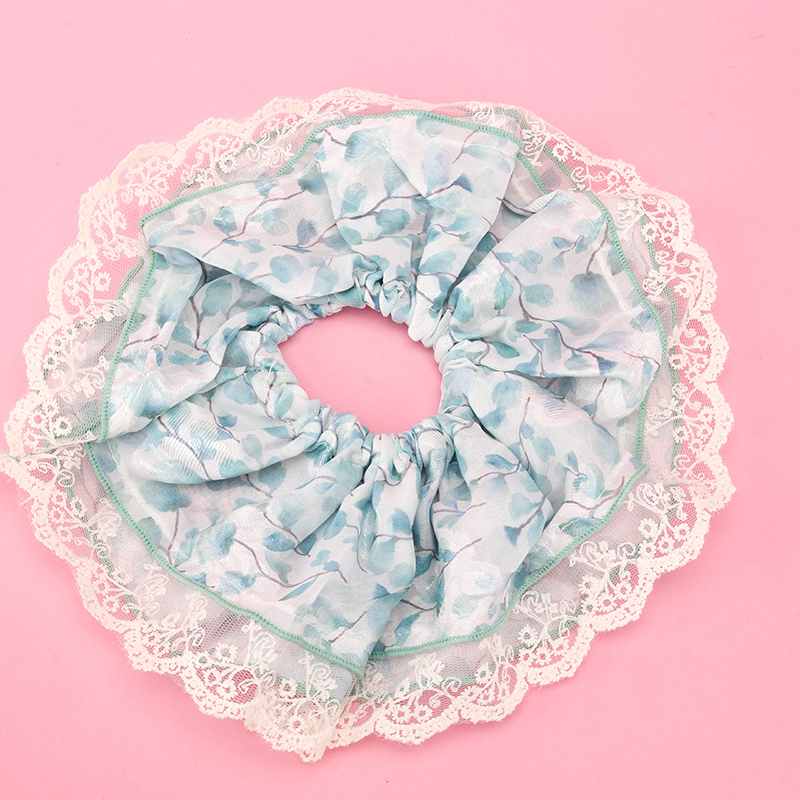 Double-Layer Korean Lace Polyester Hair Scrunchie 4012101843