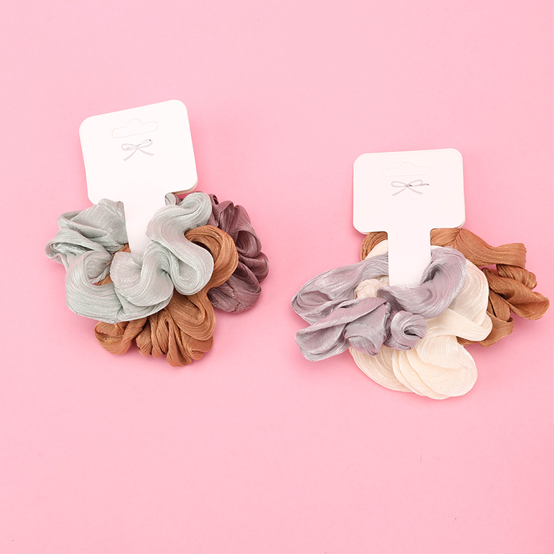 Three Simple Pearlescent Polyester Hair Scrunchie 4012101847