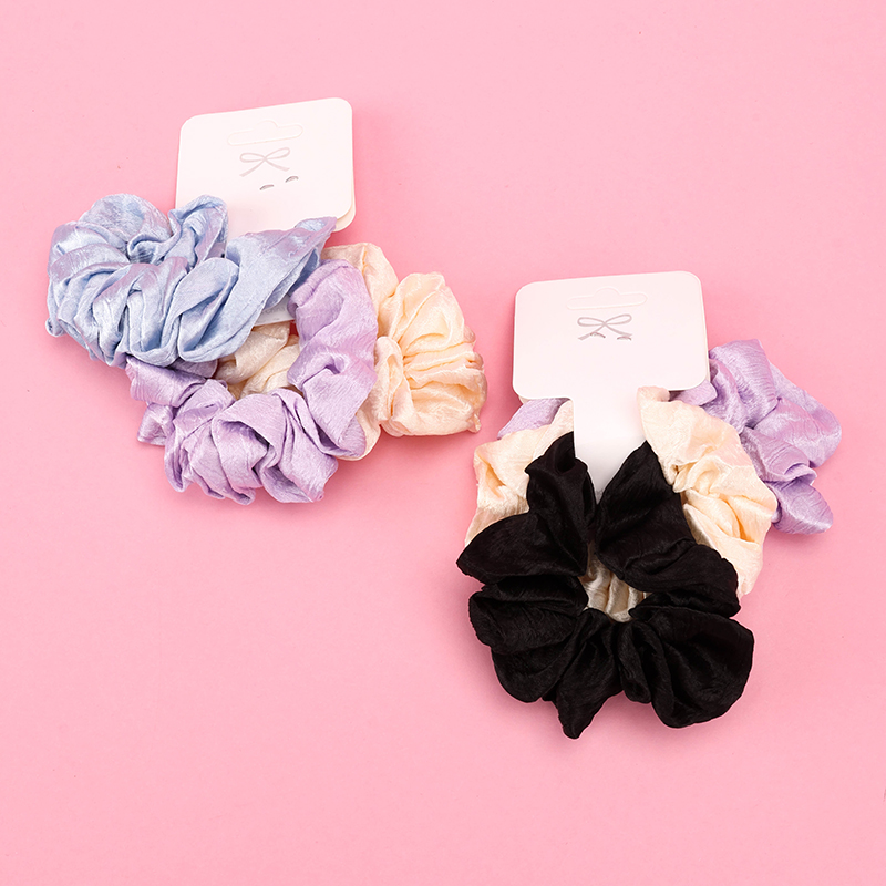 Three Simple Satin Polyester Hair Scrunchie 4012101848