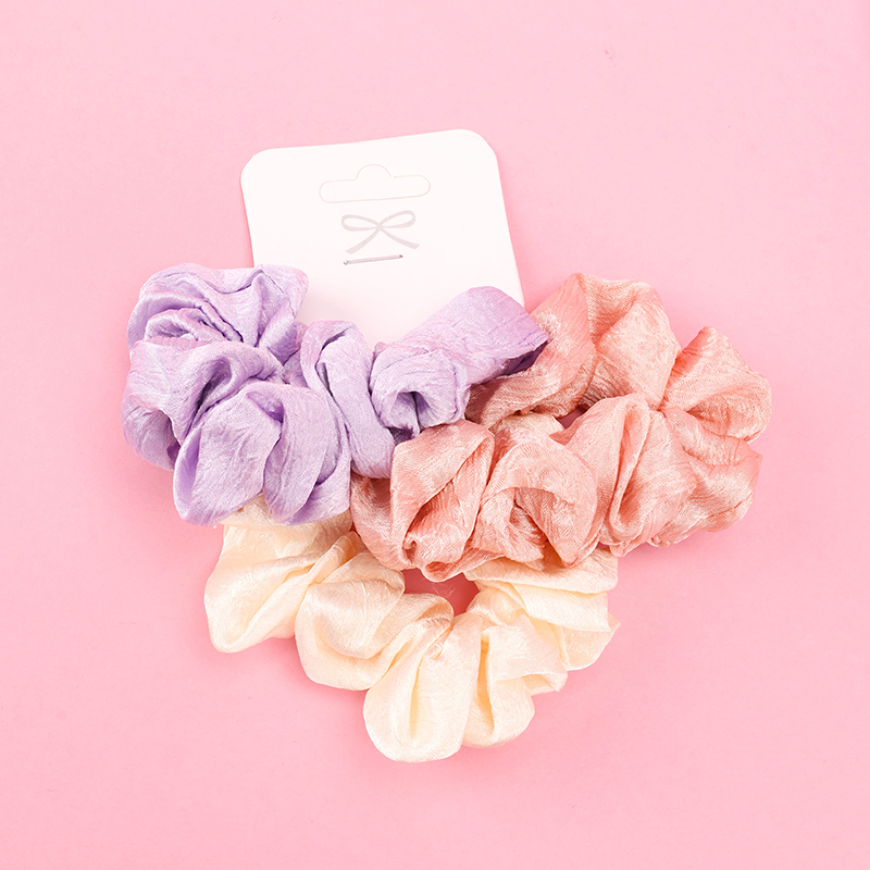 Three Simple Satin Polyester Hair Scrunchie 4012101848
