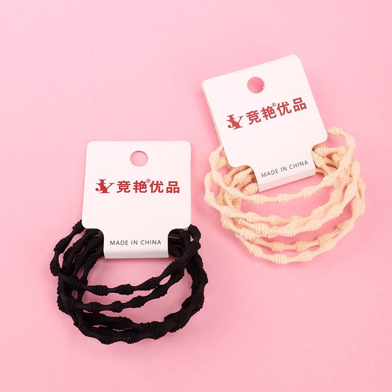 Three Curry Two-in-One Bamboo Band Hair Tie Nylon