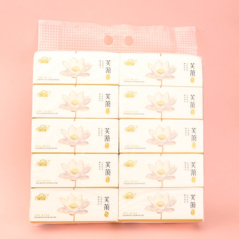 Lotus Flower Facial Tissue 100 Sheets Wood Pulp