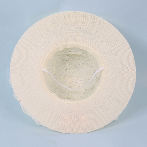 Knit Lace Flower Woven Hat