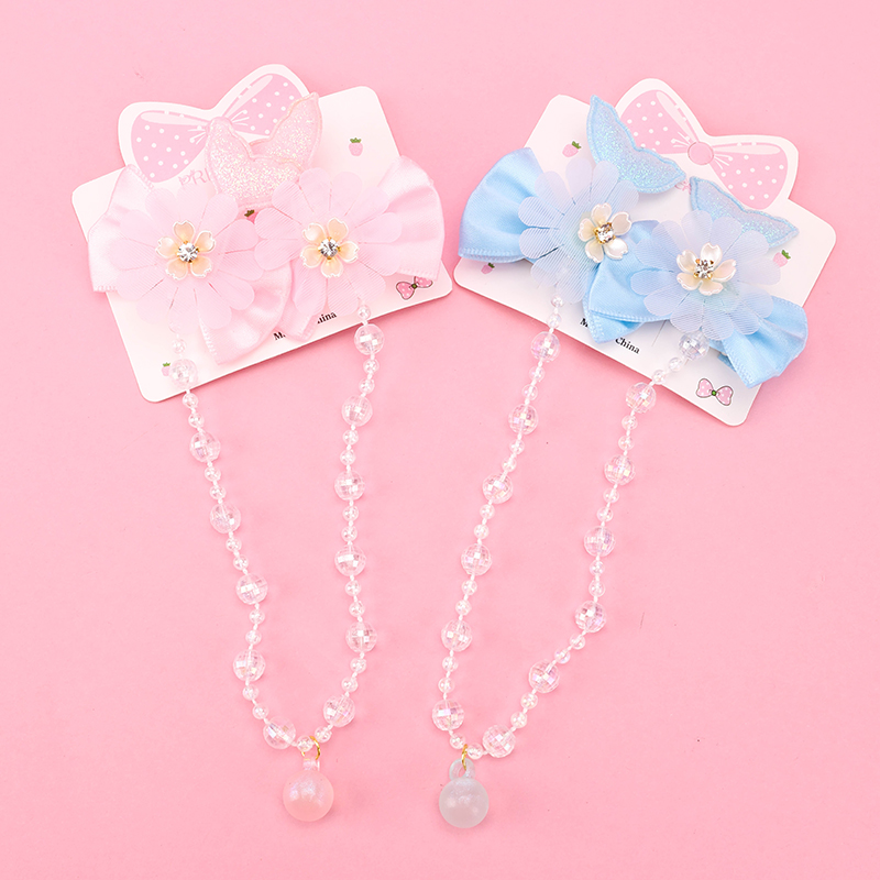 Bow Fish Tail Flower Duckbill Hair Clip Alloy Polyester 4010402701