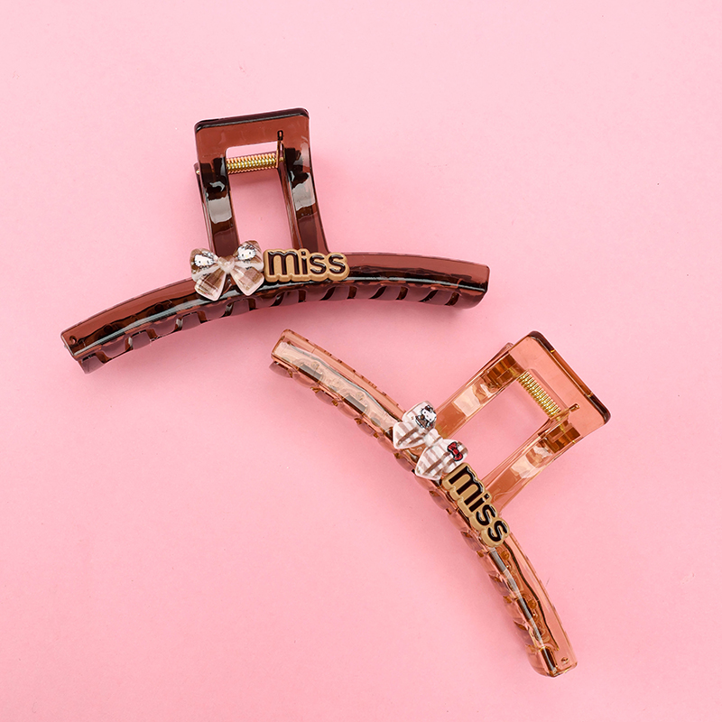 13 cm Brown Letter GPPS Large Hair Claw Clip 4011801176