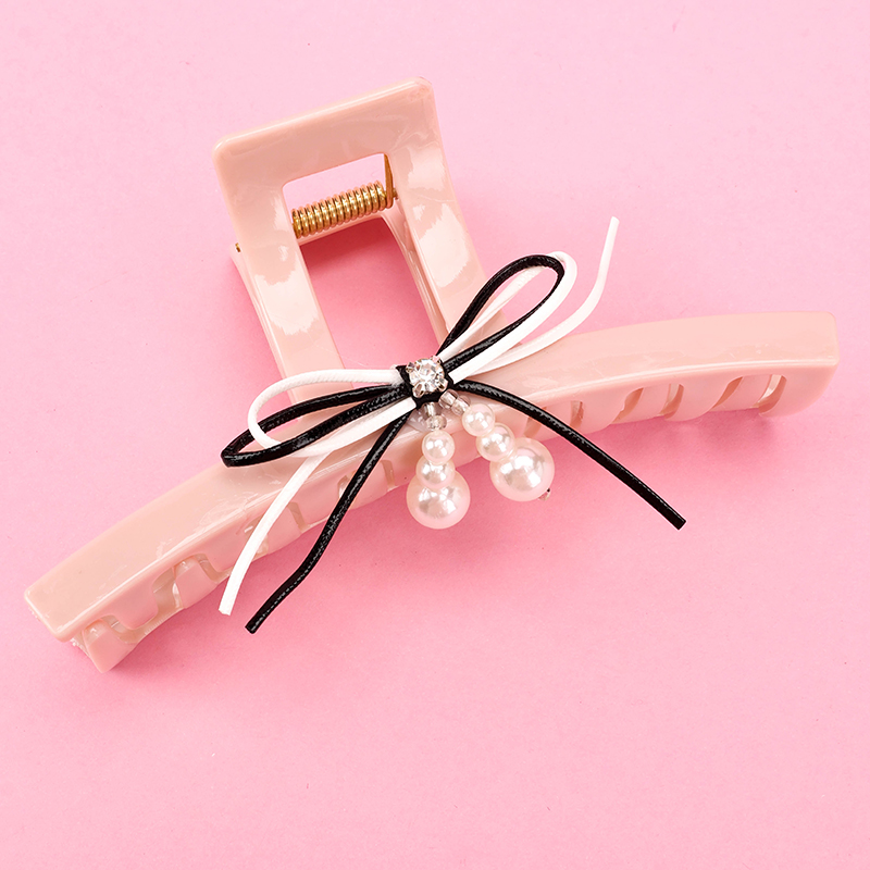 13 cm Bow Pearl Large Hair Claw Clip Plastic 4011801191