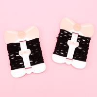 Boxed Three Simple Grid Nylon Rubber Black Hair Tie 4012700502