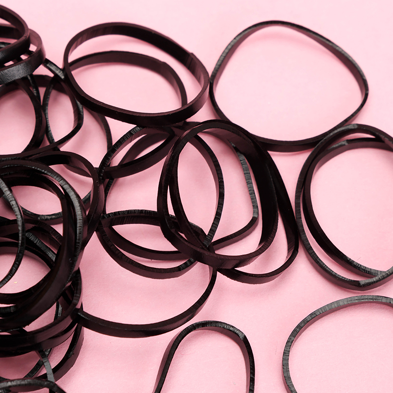 G15 Large Folding Ear Rabbit SBS Pull Hair Tie Black