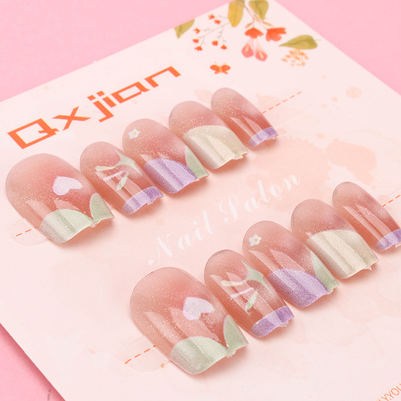 Cute Printed False Nails