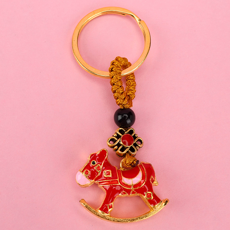 Enamel Pony Woven Bag Charm