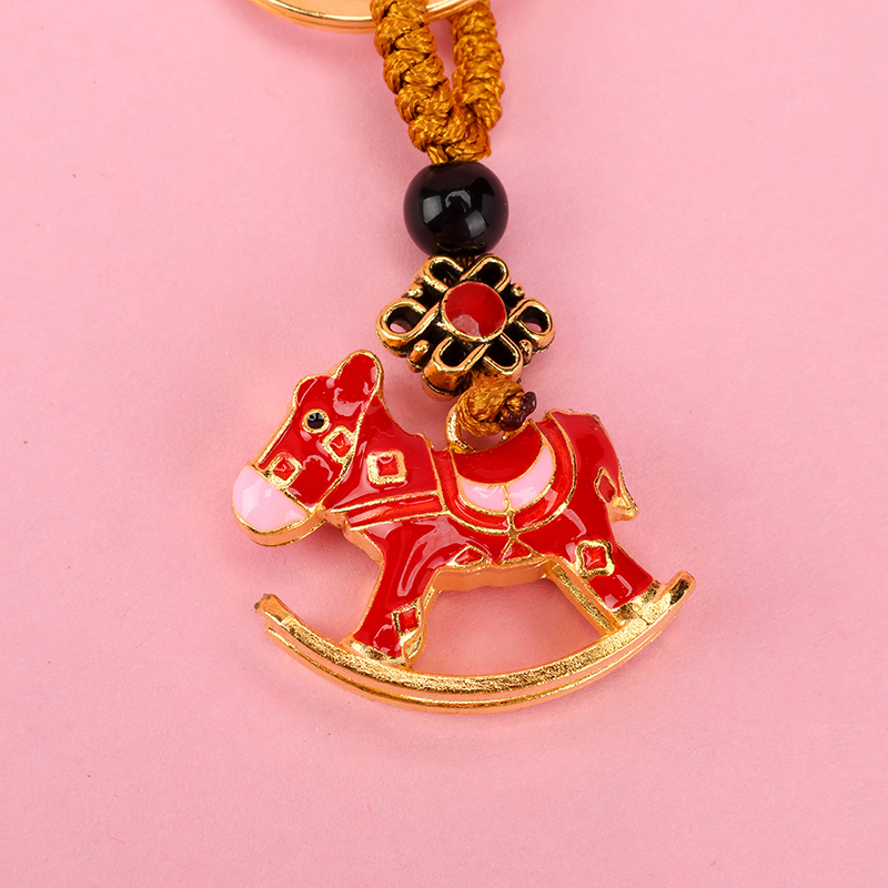 Enamel Pony Woven Bag Charm