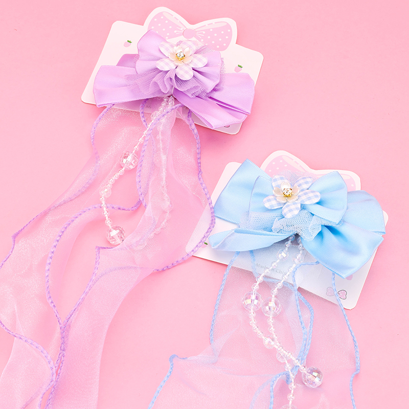 Bow Tassel Ribbon Duckbill Hair Clip