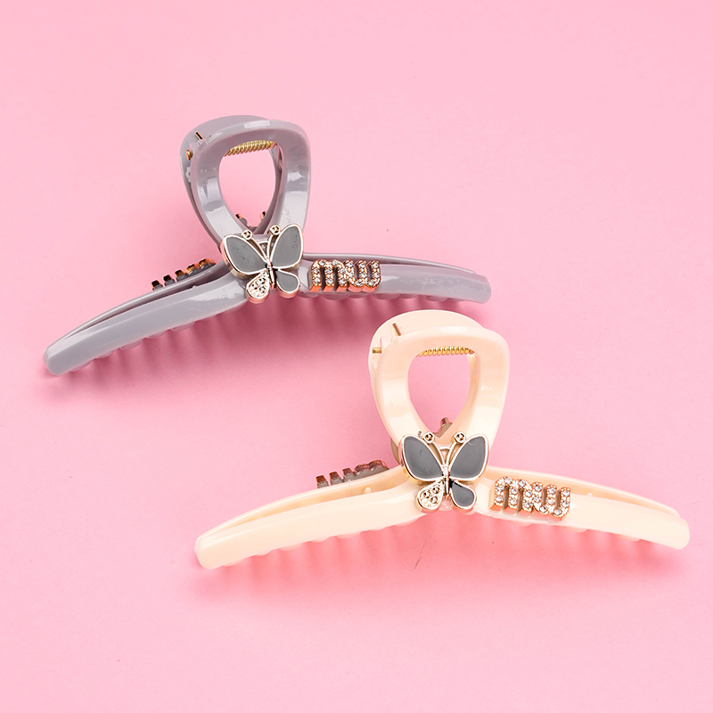 13 cm Double-Sided Letter Butterfly Plastic Large Hair Claw Clip 4011801199