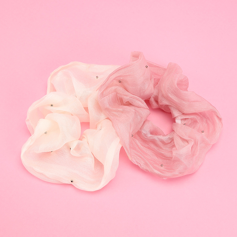 Fresh Bead Gauze Fabric Scrunchie 4012101858