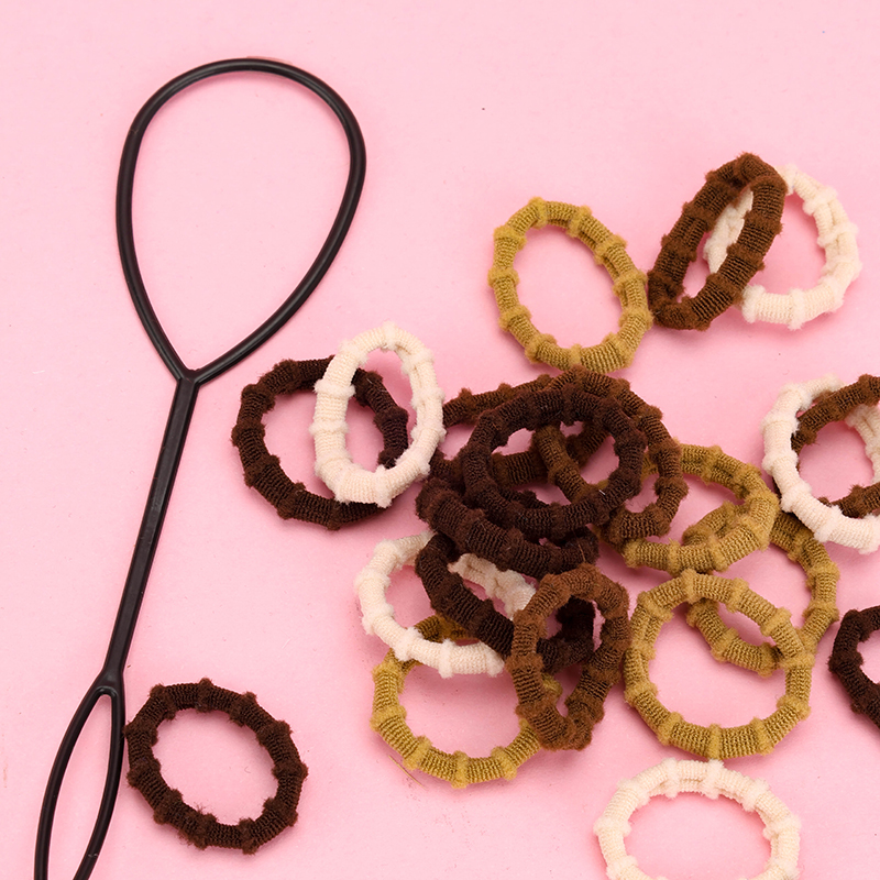 Pocket Threaded Towel Ring Hair Tie Curry Color 4012400225