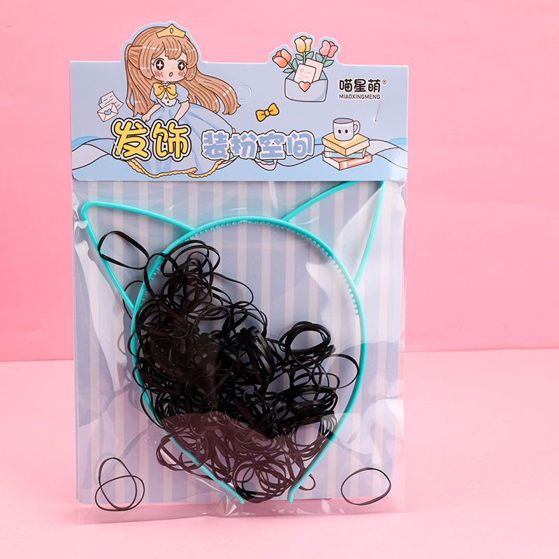 MXM-199 TPU Rabbit Ears Hair Tie Black 4013000326