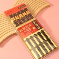 Gold Three Leaf Chopsticks 10 Pairs