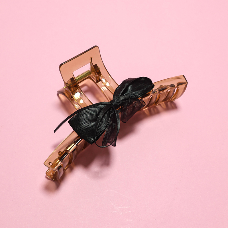13 cm Plastic Double-Spliced Bow Hair Claw Clip 4011801218