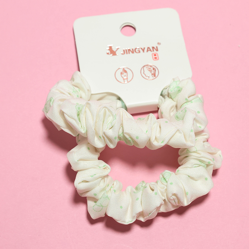 Boxed Two Korean Printed Hair Ties Nylon AC 4012101789