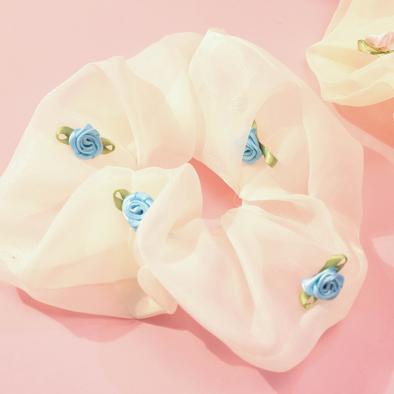 Fresh Flower Gauze Fabric Scrunchie 4012101859