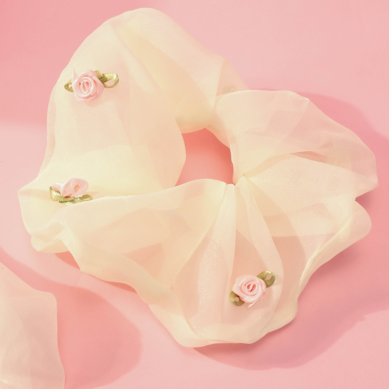 Fresh Flower Gauze Fabric Scrunchie 4012101859