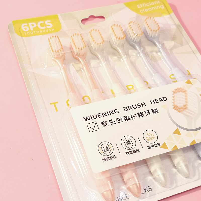 Wide Head Toothbrush 6-Pack