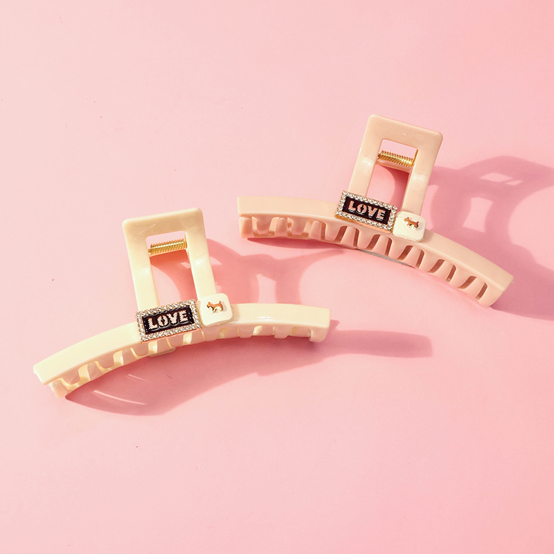 13 cm Double-Sided Letter Plastic Large Hair Claw Clip 4011801219