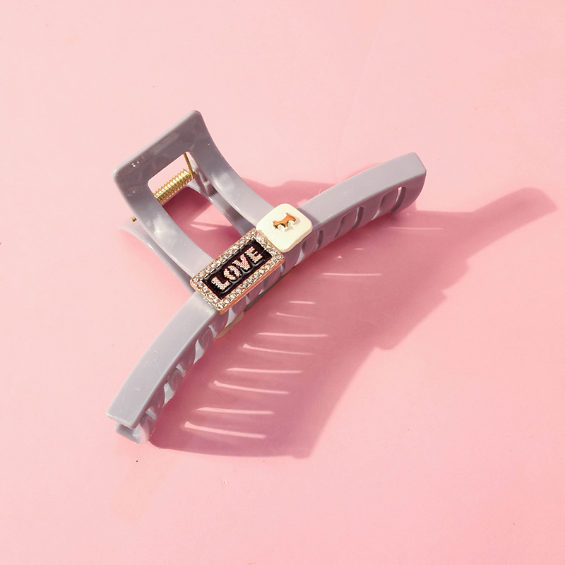 13 cm Double-Sided Letter Plastic Large Hair Claw Clip 4011801219