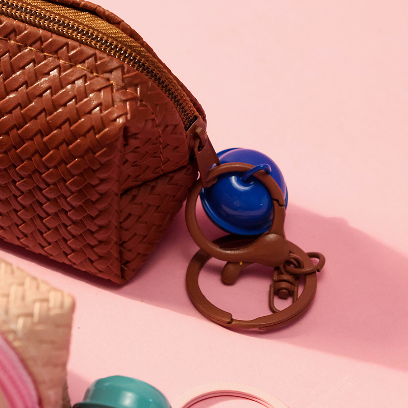 Solid Color Keychain Square Pouch